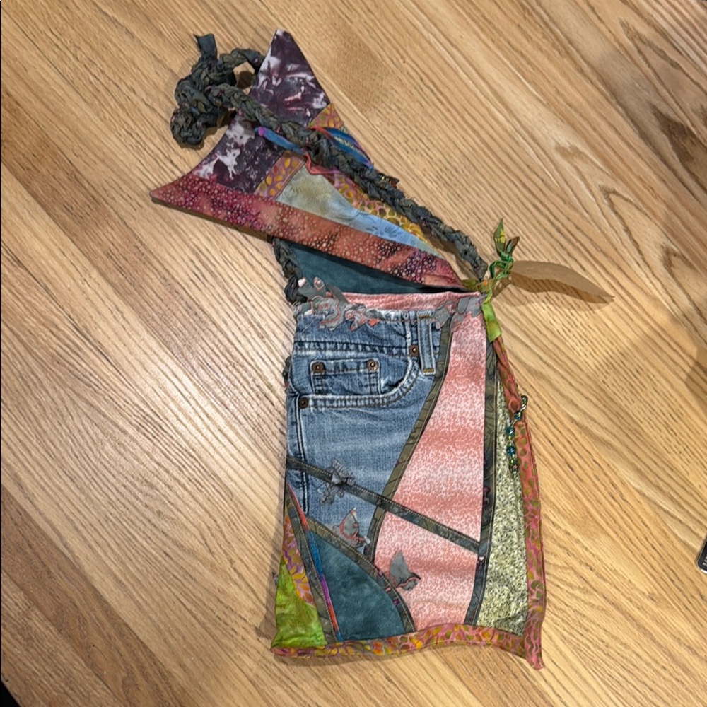 Patchwork Denim Crossbody Bag